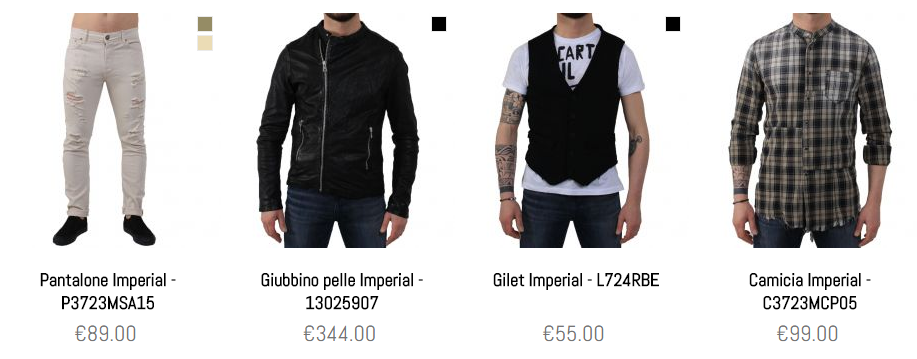 imperial abbigliamento uomo