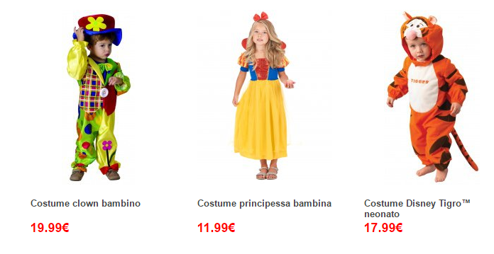 costumi carnevale bambini