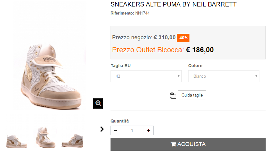 outlet bicocca scarpe