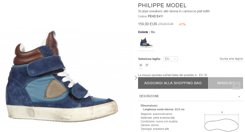 philippe model saldi