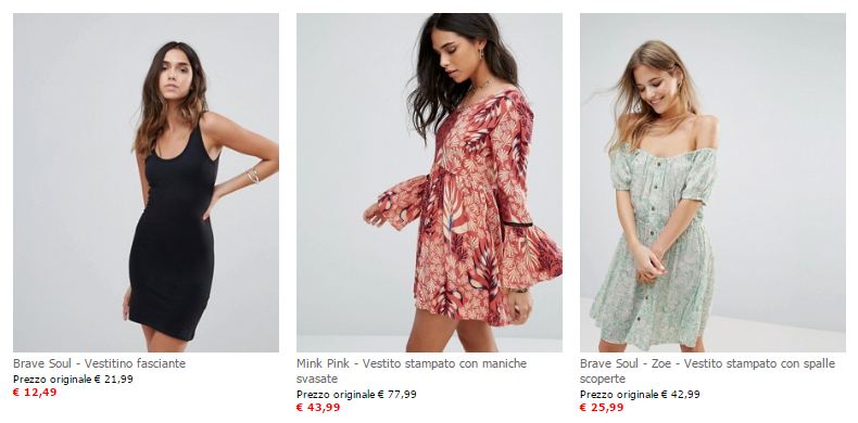 asos salid 2017 vestiti