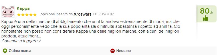 kappa opinioni