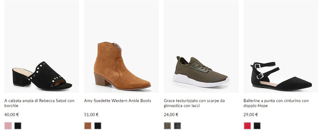 boohoo scarpe